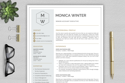 Professional and Modern Resume Template for Word | Creative Resume Design | CV Template for Word | Resume Template Instant Download
