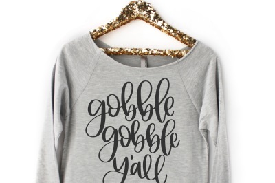 Gobble Gobble Y'all - Hand Lettered SVG