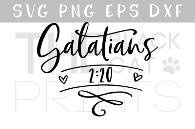 Galatians 2:20 SVG DXF PNG EPS