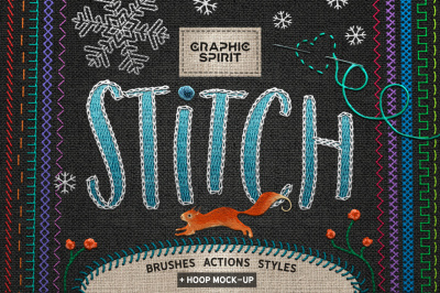 Ps STITCH: Brushes, Actions, Styles