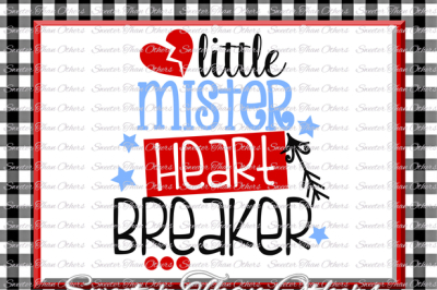 Little Mister Heart Breaker Svg Silhouette Valentines svg, Dxf Silhouette, Cameo Cricut cut file INSTANT DOWNLOAD, Vinyl Design Htv Scal Mtc