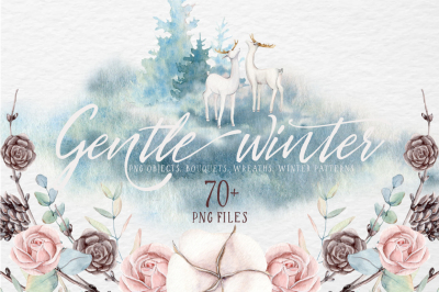 GENTLE WINTER watercolor collection