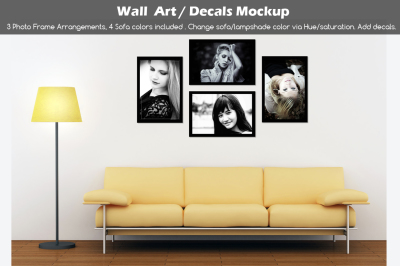 Wall art / decals / poster Mockup v2