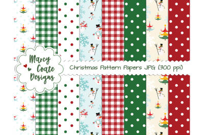 Christmas Patterns printable papers, digital papers