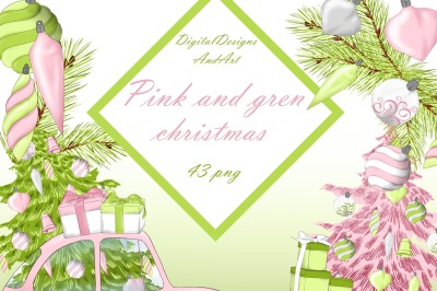 Chrustmas in pink and green