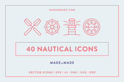Line Icons &ndash; Nautical