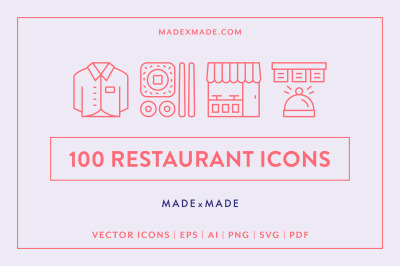 Line Icons &ndash; Restaurant