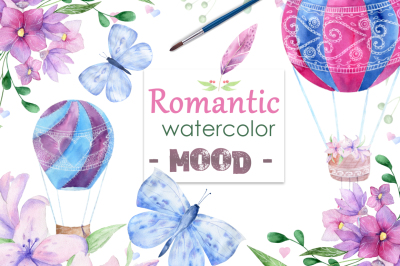 Romantic Mood Watercolor Love