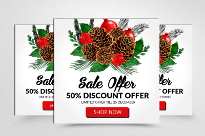 Christmas Sale Offer Banners