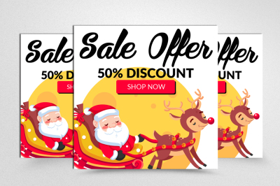 Christmas Sale Offer Banners