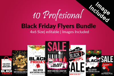 10 Black Friday Sale Offer Sale Flyers Bundle