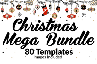 80 Christmas Templates Bundle