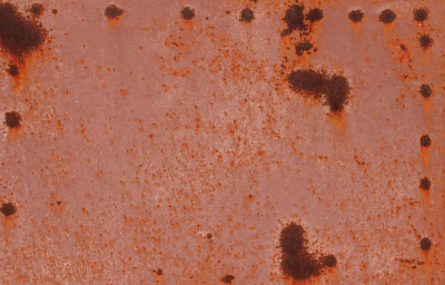 Old Rusty Stains on Red Paint Wall Texture