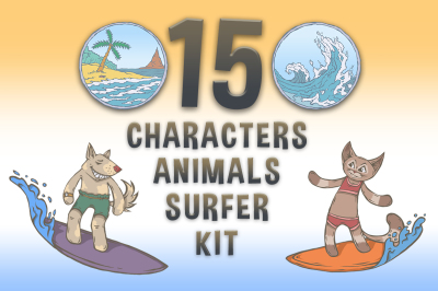 CHARACTERS Animals Surfer Kit