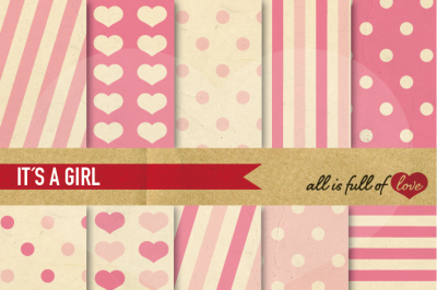 Vintage Backgrounds Pink: Love Collection 