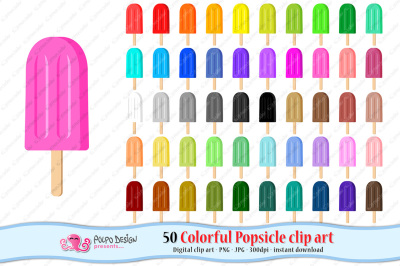 Colorful Popsicle clipart