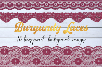 Burgundy Lace Borders Clipart
