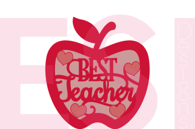 Best Teacher Apple - SVG, DXF, EPS, Cutting files.