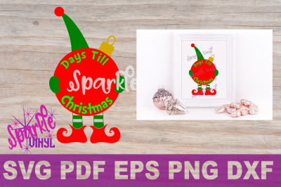 Svg Christmas Elf Countdown sign picture printable svg cut file for cricut or silhouette dxf eps png pdf, Elf clipart, DIY Sign stencil