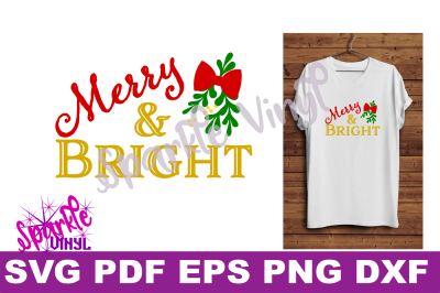 SVG Christmas Merry and Bright Ladies Girl Shirt Tshirt outfit svg file for circut and silhouette dxf eps png pdf  Christmas printable