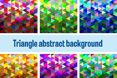 Multicolor triangular mesh mosaic background