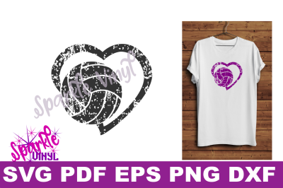 svg grunge distressed gift for volleyball heart grunge distressed printable svg dxf eps png pdf file for cricut silhouette volleyball gift