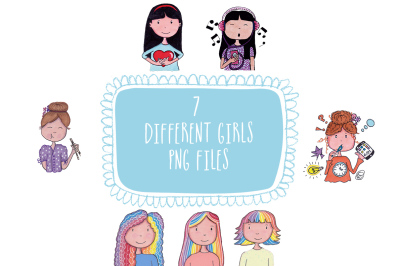 Girl Characters Clipart