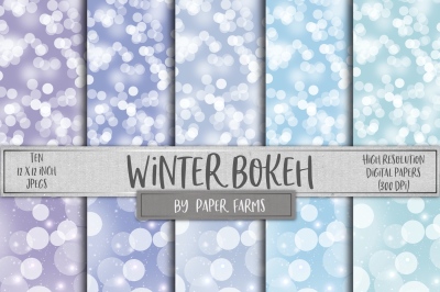 Winter Bokeh backgrounds 