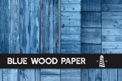 Blue Wood Scrapbook Paper