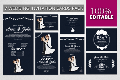 Wedding Invitaion Cards Pack