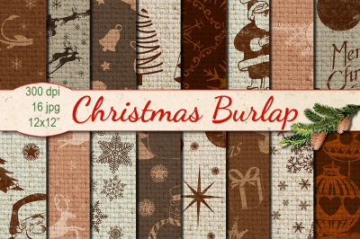 Christmas Burlap papers