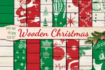 Wooden Christmas papers