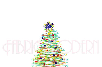 Christmas Tree Embroidery Design, Scribble Christmas tree design, multiple sizes, #538