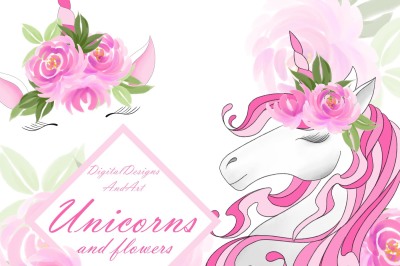 Unicorns and flowers