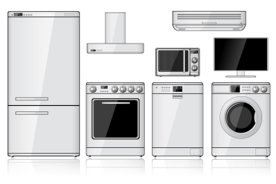 Set of Household Appliances. Vector.