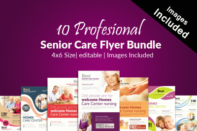 Senior Care Flyer Template Bundle