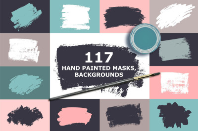 Hand Painted Masks, Backgrounds