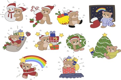 Teddy’s Christmas illustration Pack