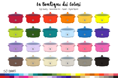 50 Rainbow Slow Cooker Clip Art