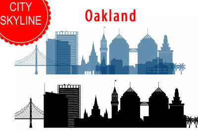Oakland SVG, Oakland City Vector Skyline
