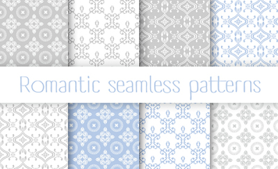 Christmas romantic seamless pattern