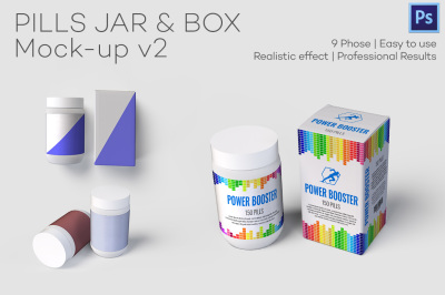 Pills Jar & Box Mock-up v2