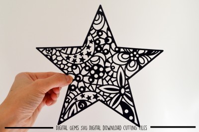 Star paper cut SVG / DXF / EPS Files