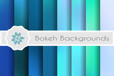 Blue Bokeh backgrounds set