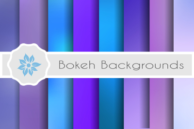 Purple Bokeh backgrounds set 