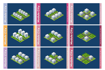 Set of urban modules for the  city