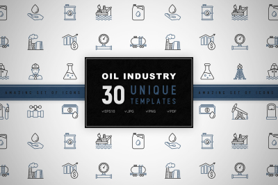 Oil Industry Icons Set | Concept