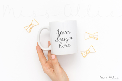 Coffee mug styled stock