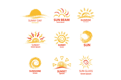 Pastel Sun logo collection