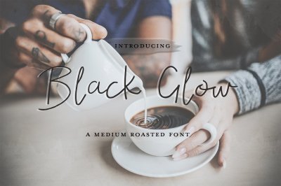 Black Glow Font (Handwritten Fonts, Thin Fonts, Modern Fonts)